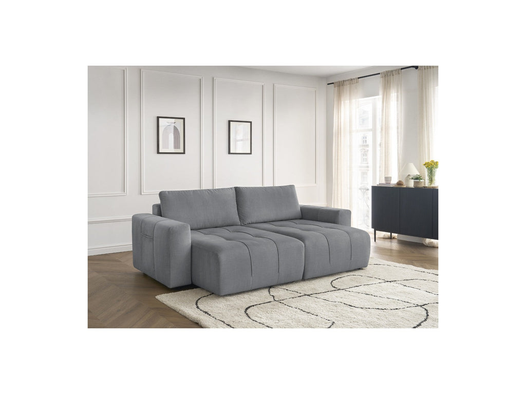 Fixed Straight 4-Seater Sofa - Arsene - Deep Seat - Velvet Fabric