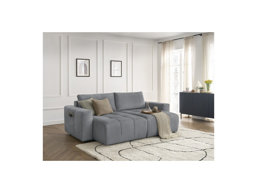 Fixed Straight 4-Seater Sofa - Arsene - Deep Seat - Velvet Fabric