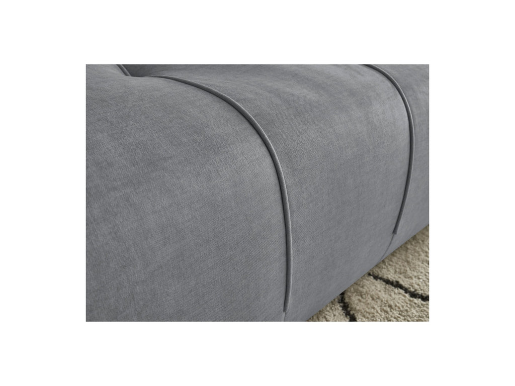 Fixed Straight 4-Seater Sofa - Arsene - Deep Seat - Velvet Fabric