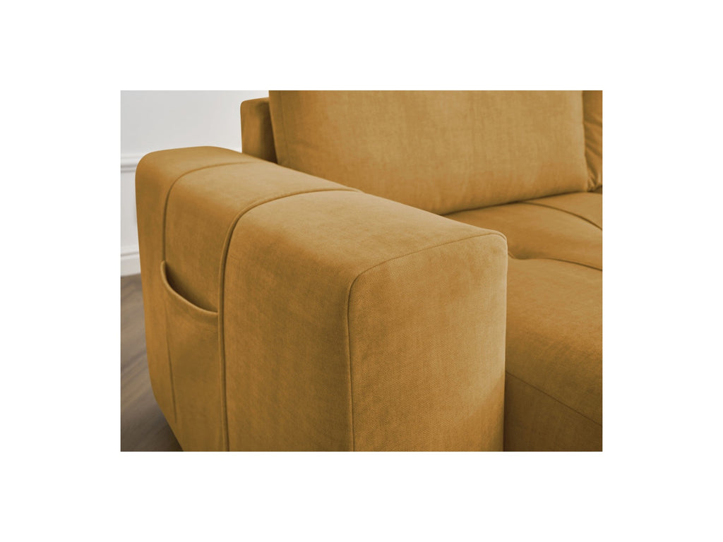 Fixed Straight 4-Seater Sofa - Arsene - Deep Seat - Velvet Fabric