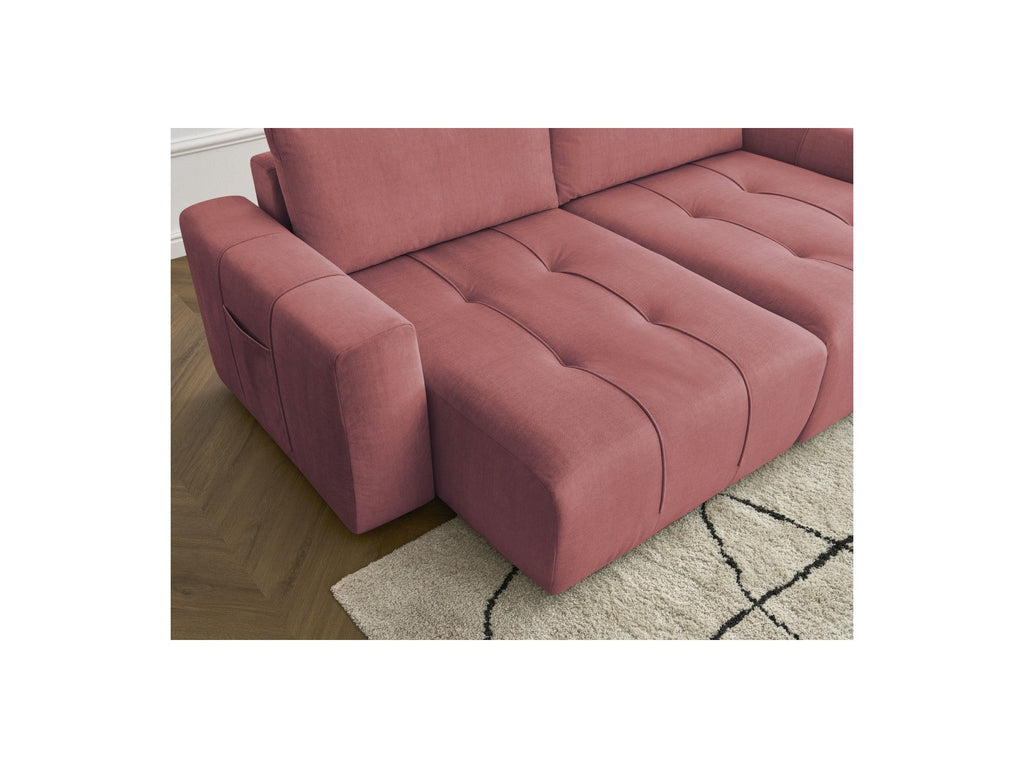 Fixed Straight 4-Seater Sofa - Arsene - Deep Seat - Velvet Fabric