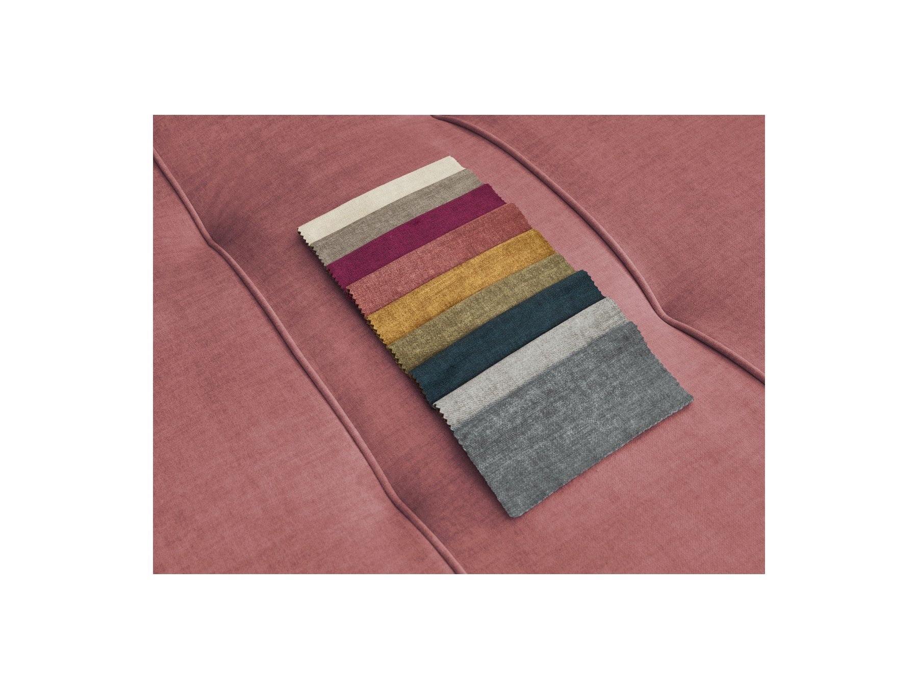 Fixed Straight 4-Seater Sofa - Arsene - Deep Seat - Velvet Fabric