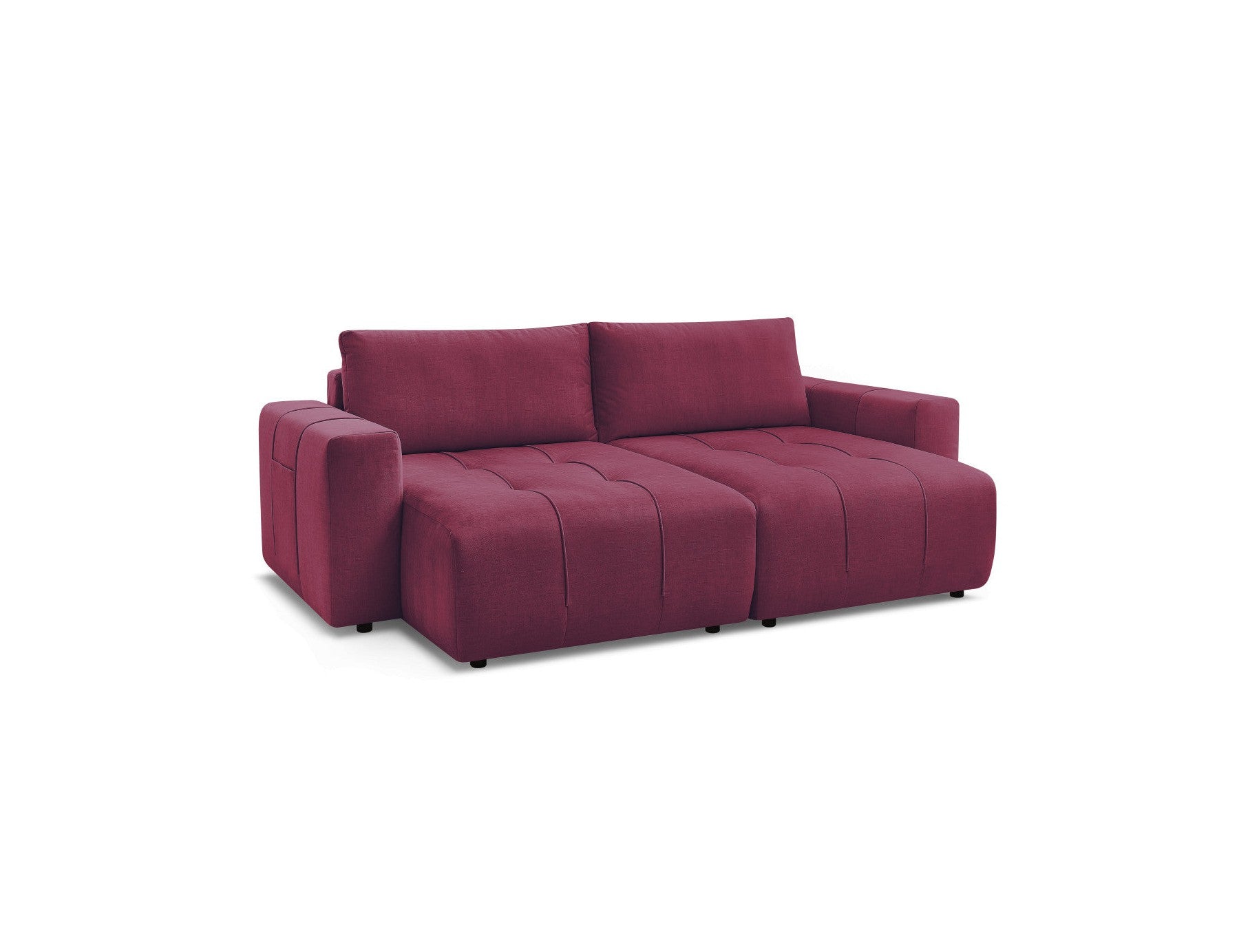 Fixed Straight 4-Seater Sofa - Arsene - Deep Seat - Velvet Fabric