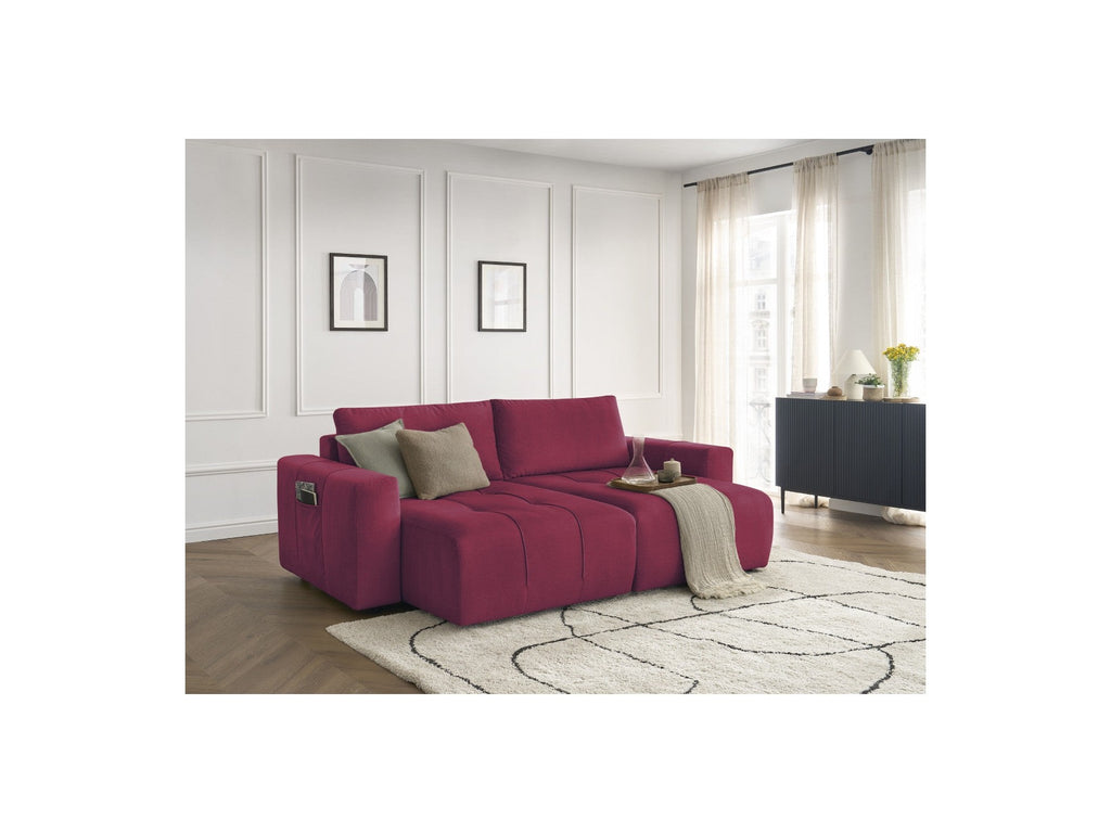 Fixed Straight 4-Seater Sofa - Arsene - Deep Seat - Velvet Fabric
