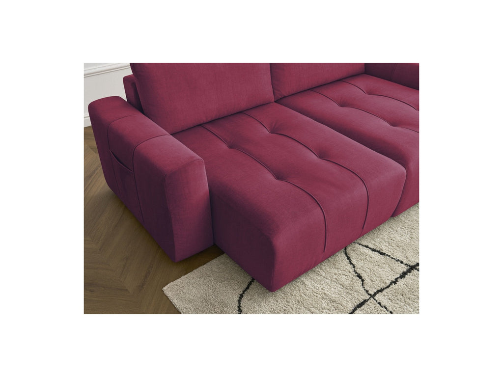 Fixed Straight 4-Seater Sofa - Arsene - Deep Seat - Velvet Fabric