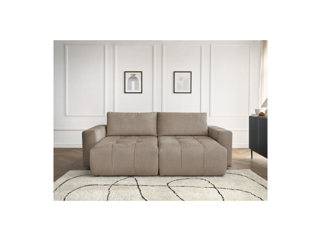 Fixed Straight 4-Seater Sofa - Arsene - Deep Seat - Velvet Fabric