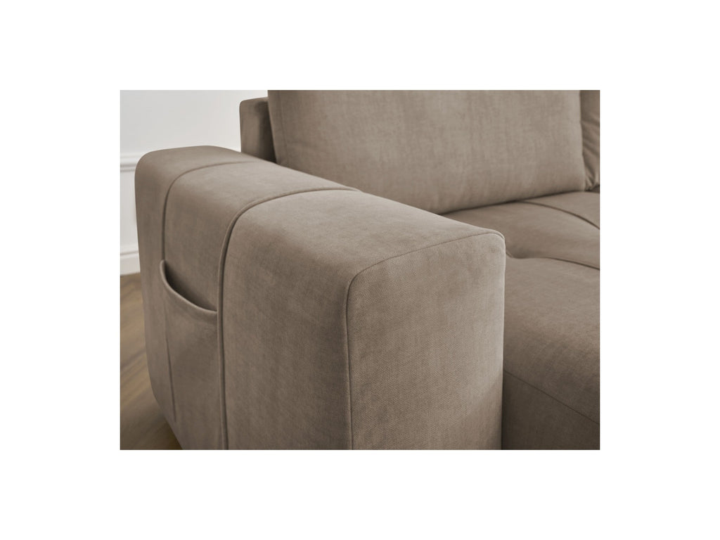Fixed Straight 4-Seater Sofa - Arsene - Deep Seat - Velvet Fabric