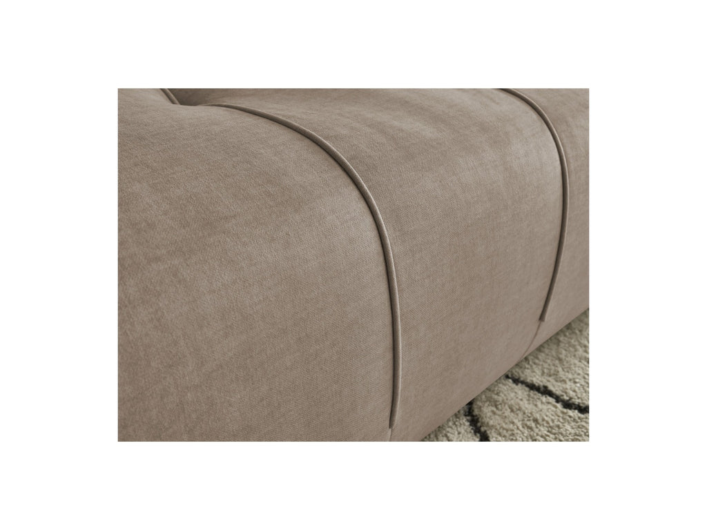 Fixed Straight 4-Seater Sofa - Arsene - Deep Seat - Velvet Fabric
