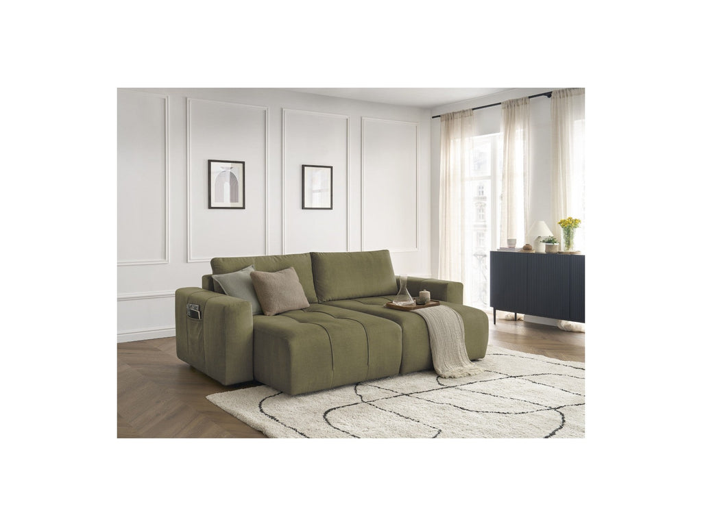 Fixed Straight 4-Seater Sofa - Arsene - Deep Seat - Velvet Fabric