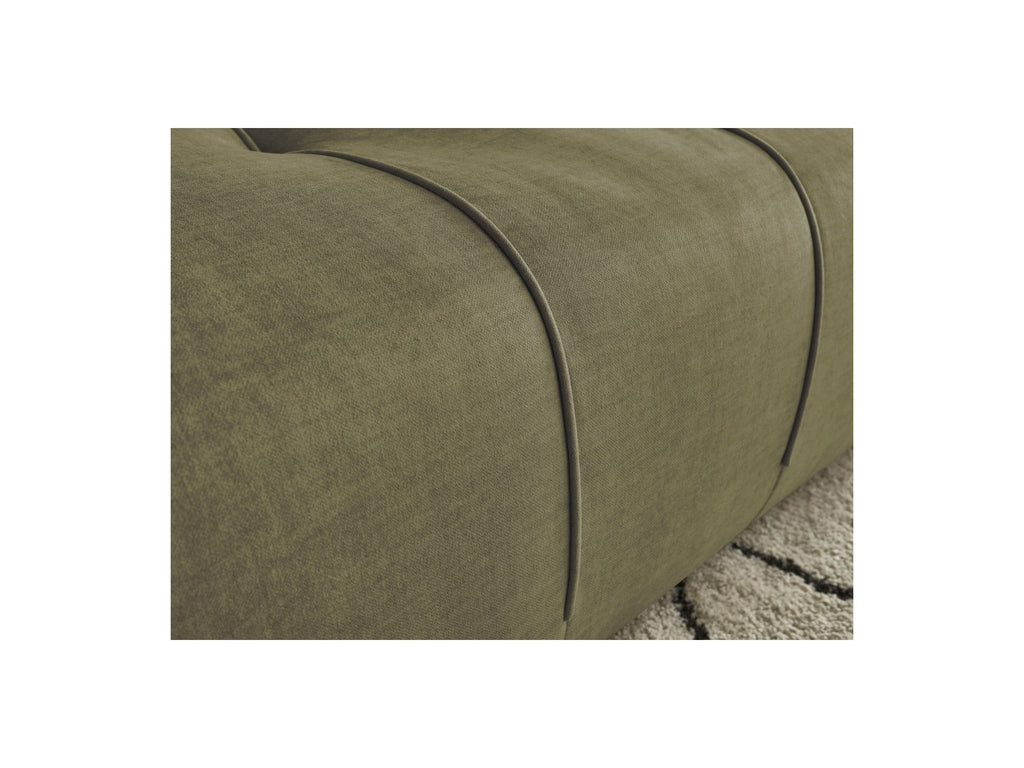 Fixed Straight 4-Seater Sofa - Arsene - Deep Seat - Velvet Fabric