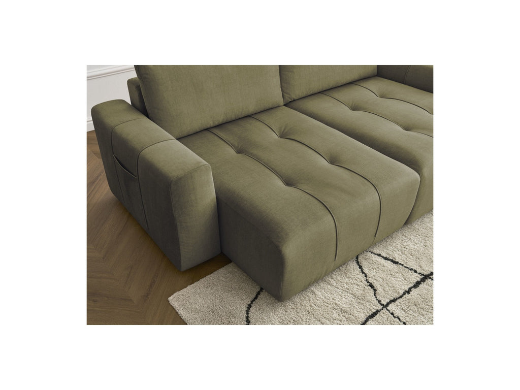 Fixed Straight 4-Seater Sofa - Arsene - Deep Seat - Velvet Fabric