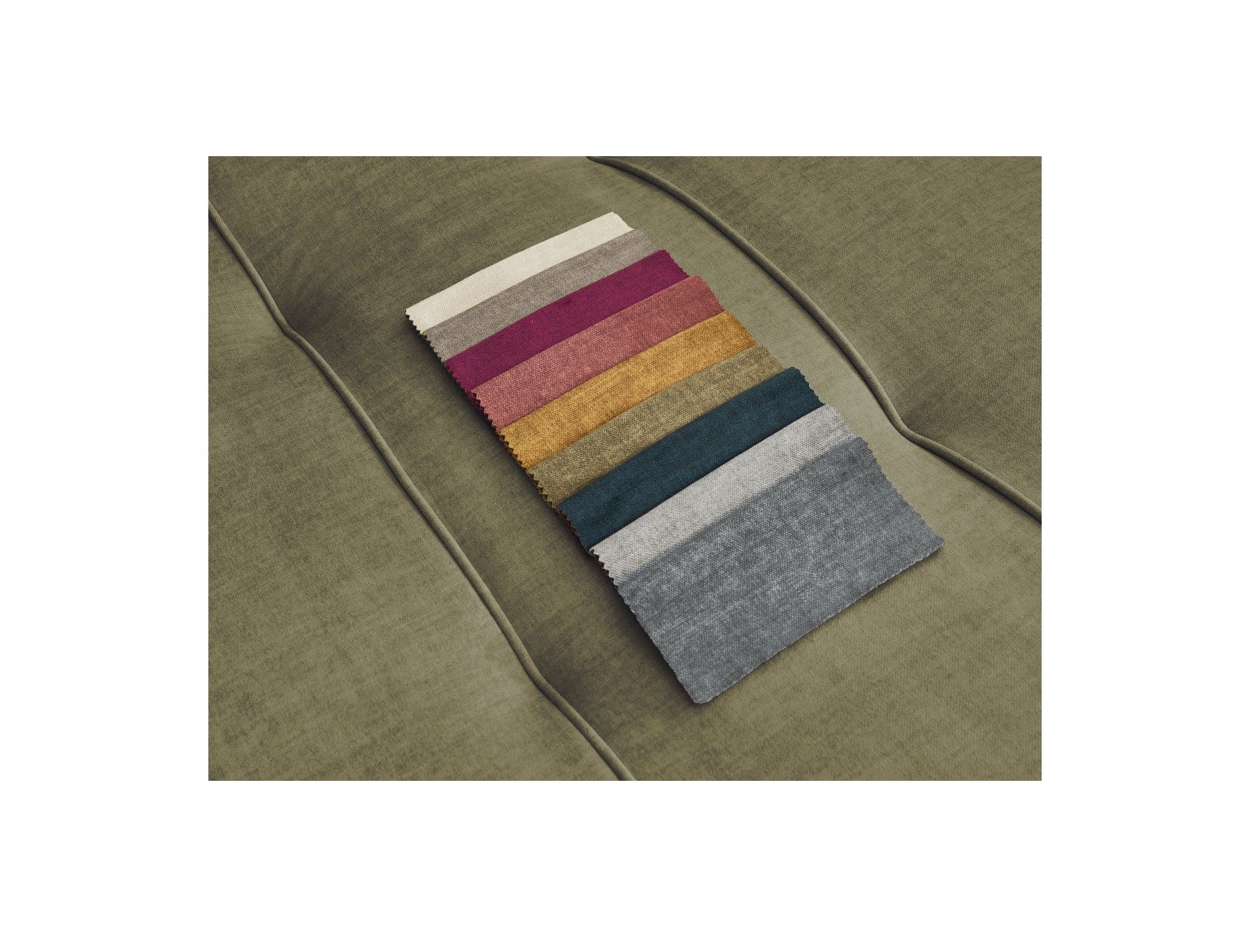 Fixed Straight 4-Seater Sofa - Arsene - Deep Seat - Velvet Fabric