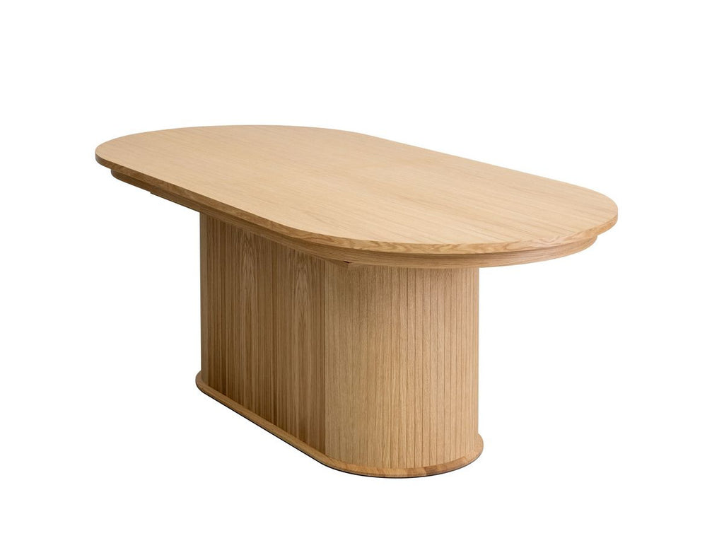 Malmousque - Mesa de comedor extensible de 210 a 270 cm en chapa de roble macizo