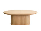 Malmousque - Mesa de comedor extensible de 210 a 270 cm en chapa de roble macizo