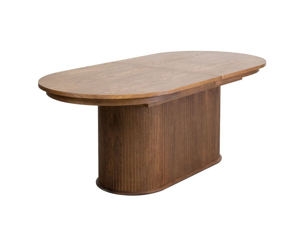Malmousque - Mesa de comedor extensible de 210 a 270 cm en chapa de roble macizo