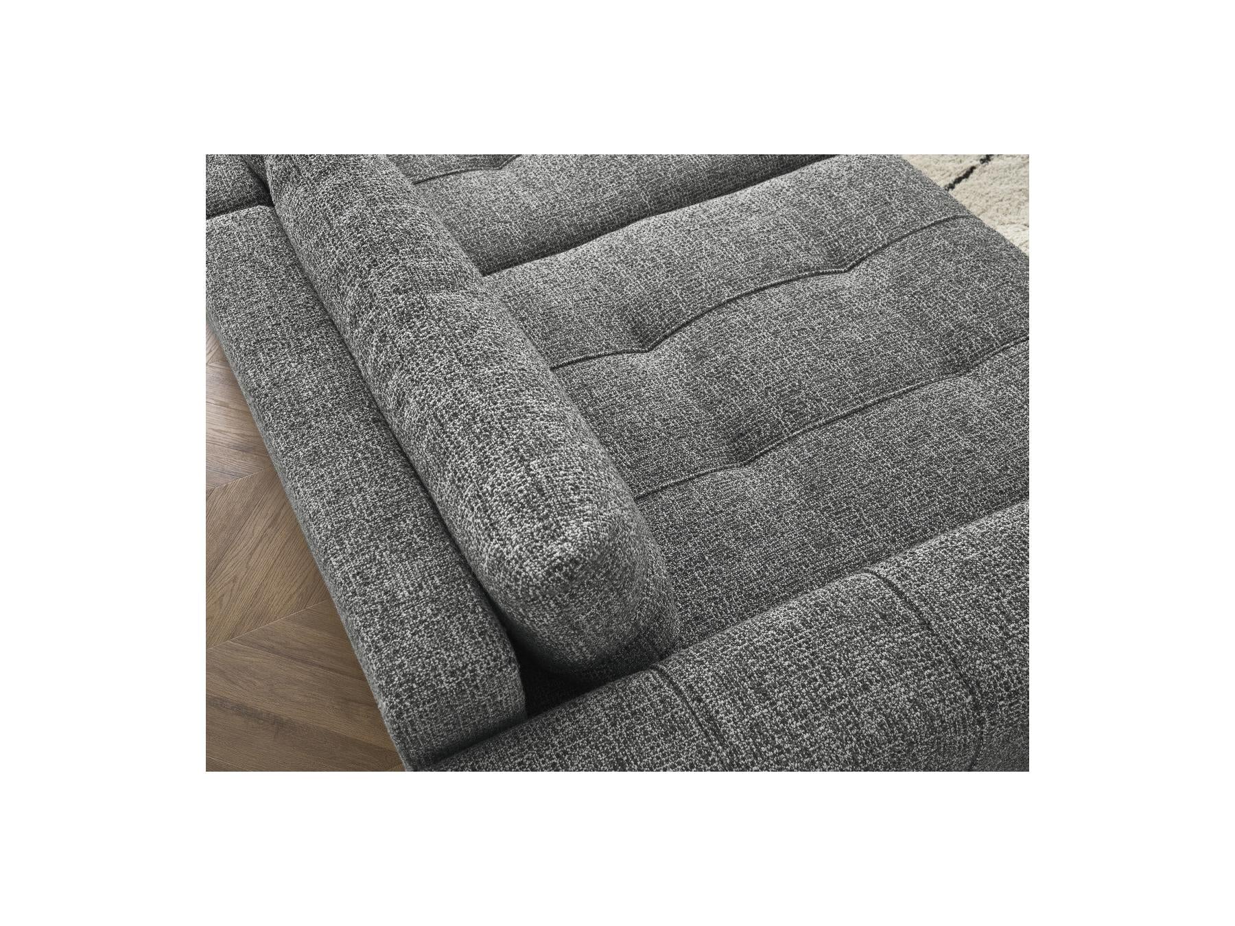 Arsene - Fixed Straight 4-Seater Deep Seat Sofa - Mottled Fabric