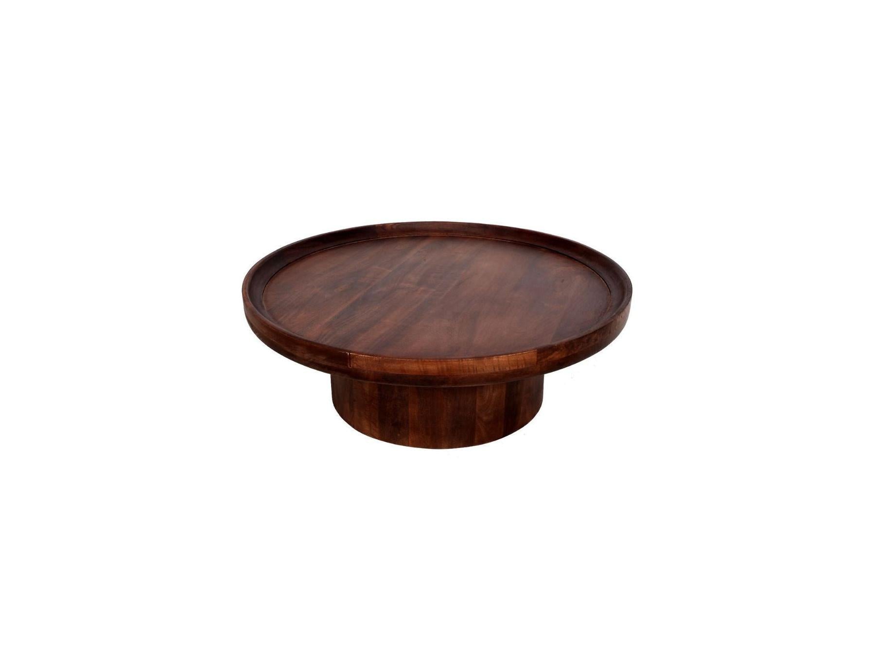 Gabriella - Table Basse D.80 Cm Bois Massif D'Acacia