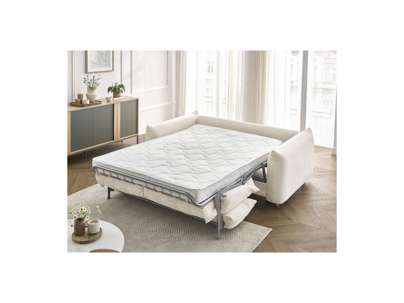 Canapé Droit Convertible Ouverture Express - Ernest - Tissu Lisse - 140X190