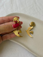 Vintage Earrings - Gold-Tone Birds