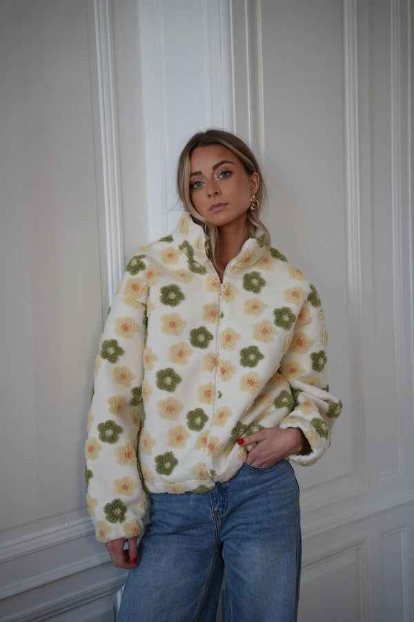 Giacca con zip Dana - Crema