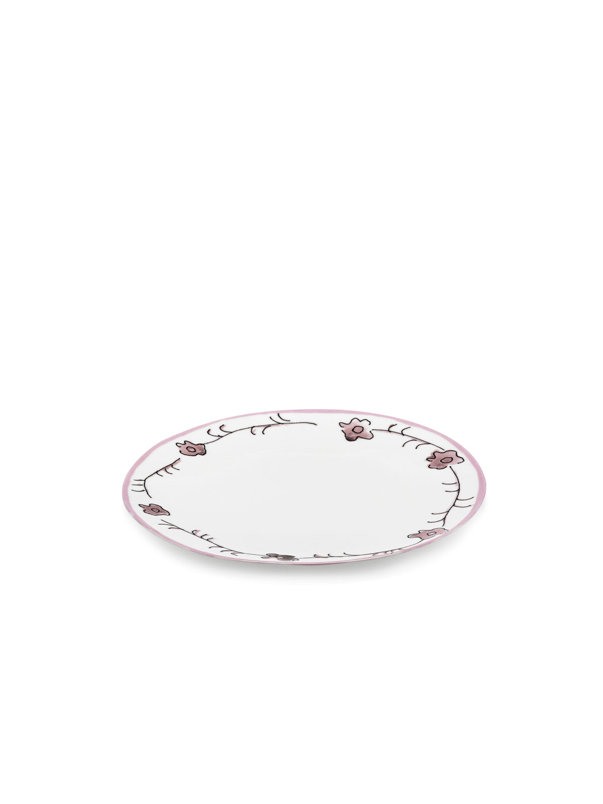 Midnight Flowers - Lot De 2 Assiettes - M - Porcelaine Bone China - Foncé Viola
