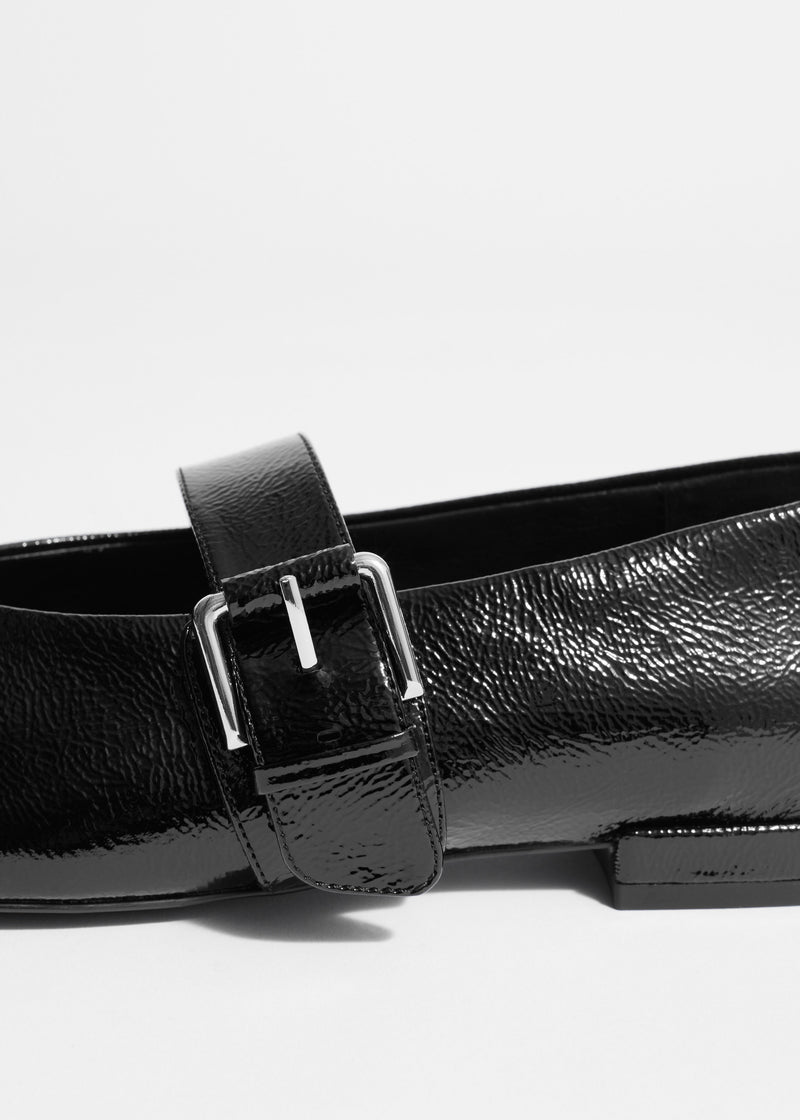 Shoes Alessa Cross Strap Ballerina - Black - Women