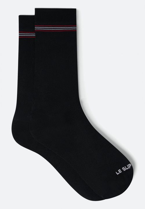 Leo Noir - Chaussettes Mi-Hautes