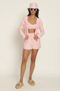 Dua Cardigan - Pink Terrycloth