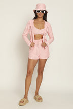 Dua Cardigan - Pink Terrycloth