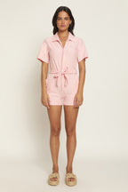 Carolina Playsuit - Pink Terry Towelling