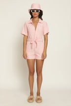 Carolina Playsuit - Pink Terry Towelling