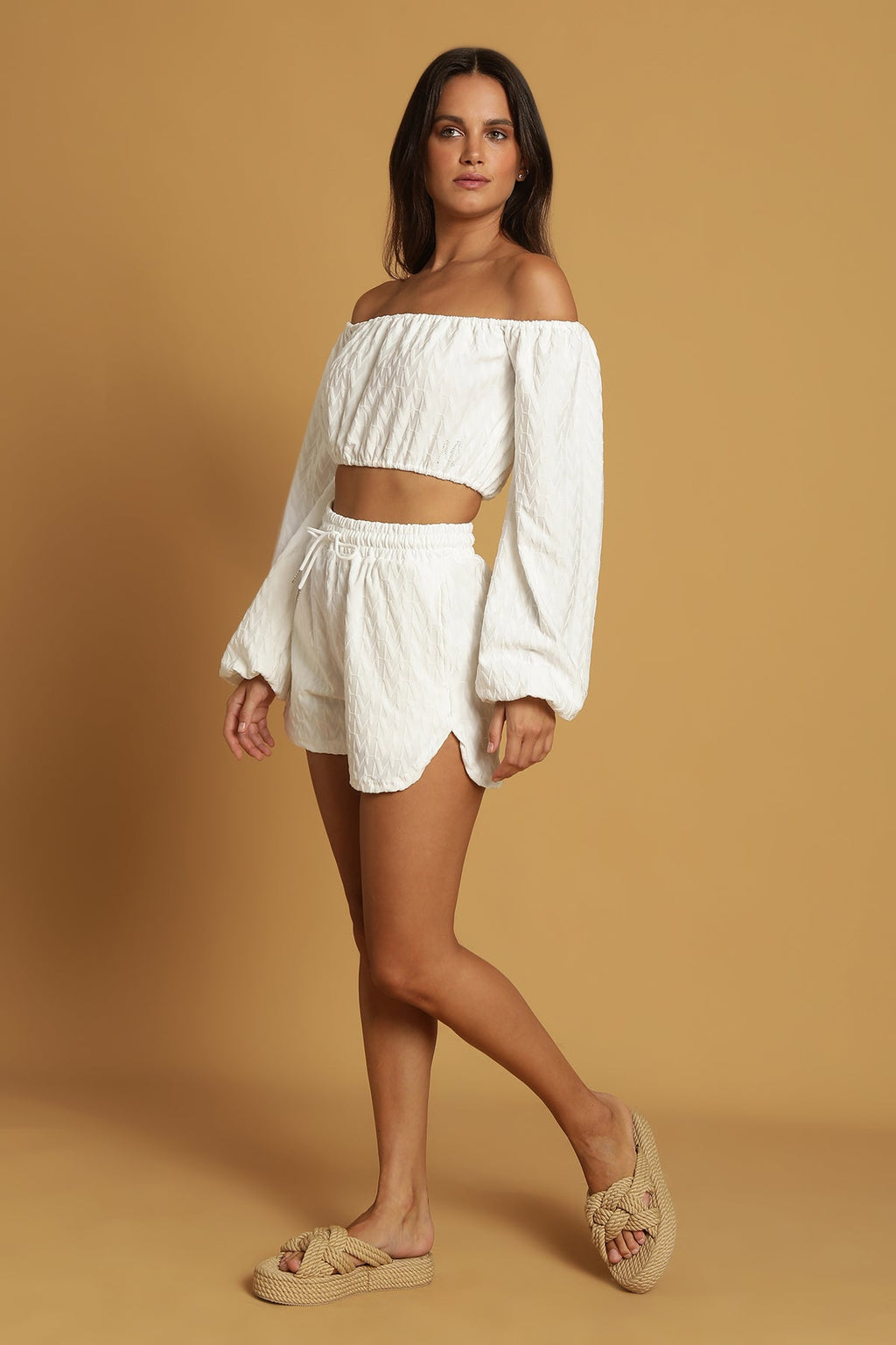 Joana Top - White Terrycloth