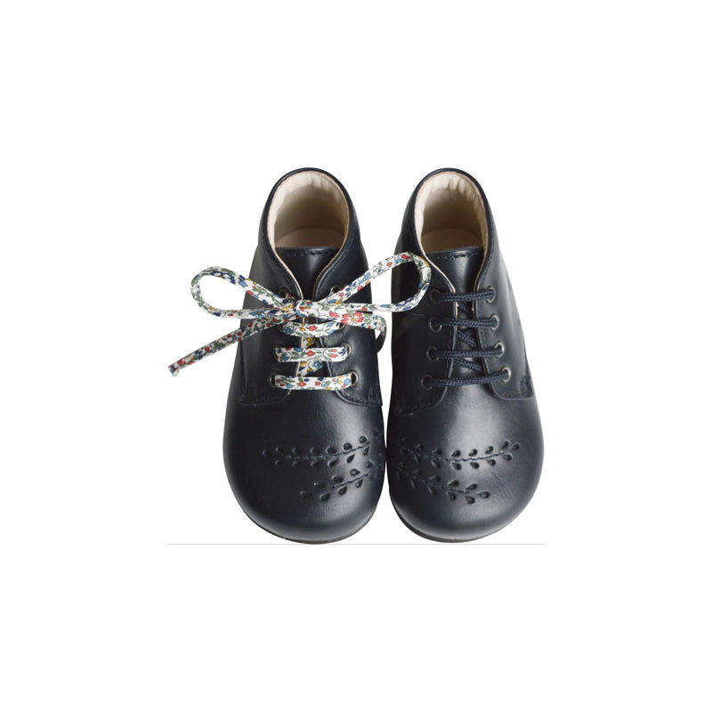 Chaussures Bottillons Isis Lacets - Cuir Marine - Fille