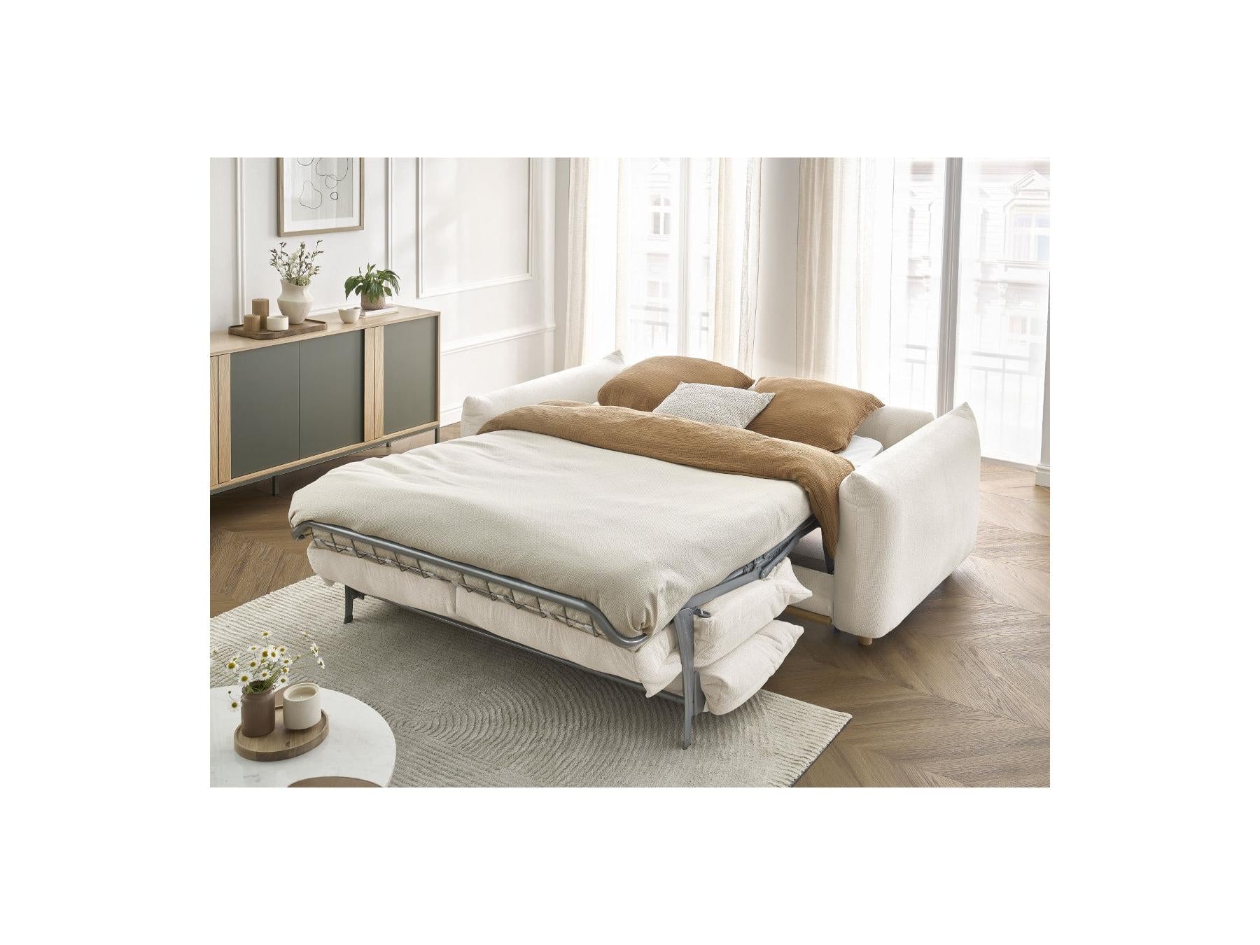 Ernest - Straight Sofa Bed with Express Opening - Smooth Fabric - 160X190