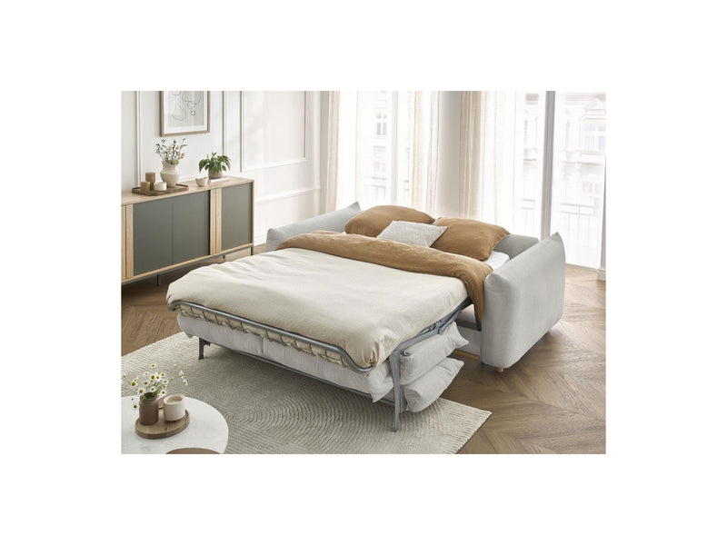 Canapé Droit Convertible Ouverture Express - Ernest - Tissu Lisse - 160X190