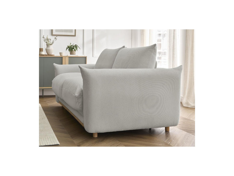 Canapé Droit Convertible Ouverture Express - Ernest - Tissu Lisse - 160X190