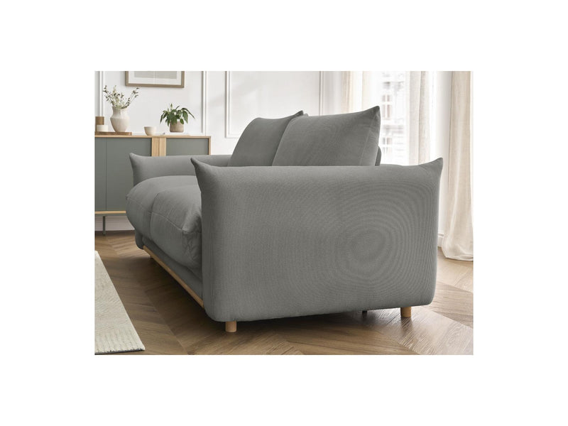 Canapé Droit Convertible Ouverture Express - Ernest - Tissu Lisse - 160X190