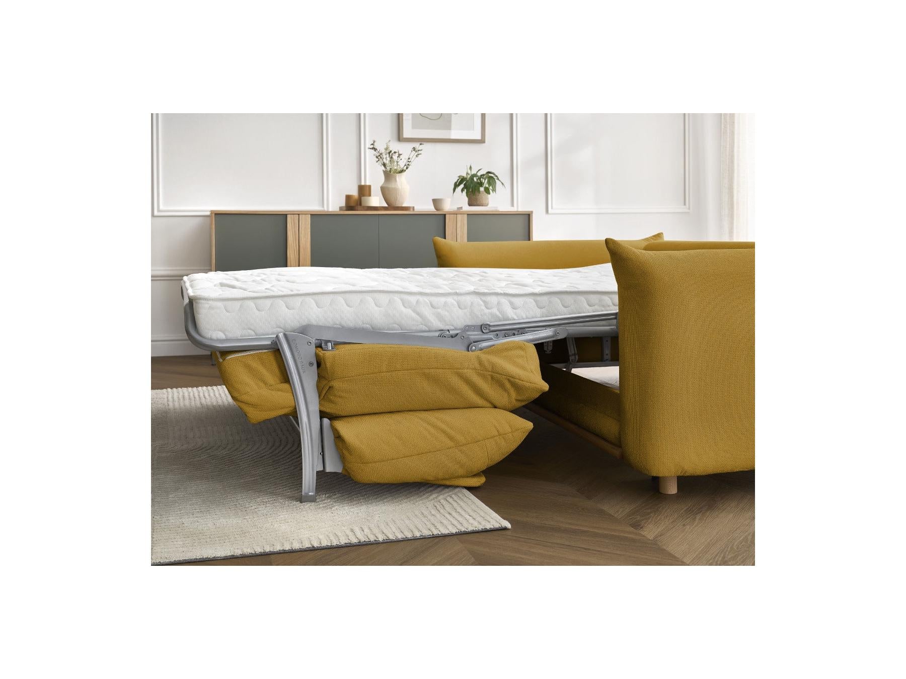 Ernest - Straight Sofa Bed with Express Opening - Smooth Fabric - 140X190