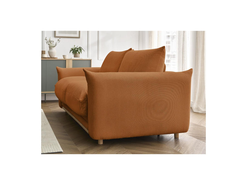 Canapé Droit Convertible Ouverture Express - Ernest - Tissu Lisse - 140X190