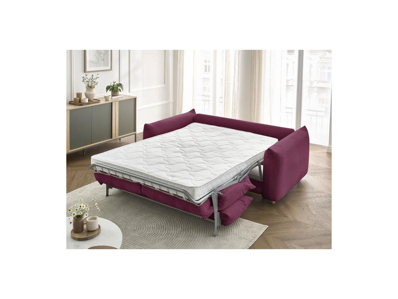 Canapé Droit Convertible Ouverture Express - Ernest - Tissu Lisse - 140X190