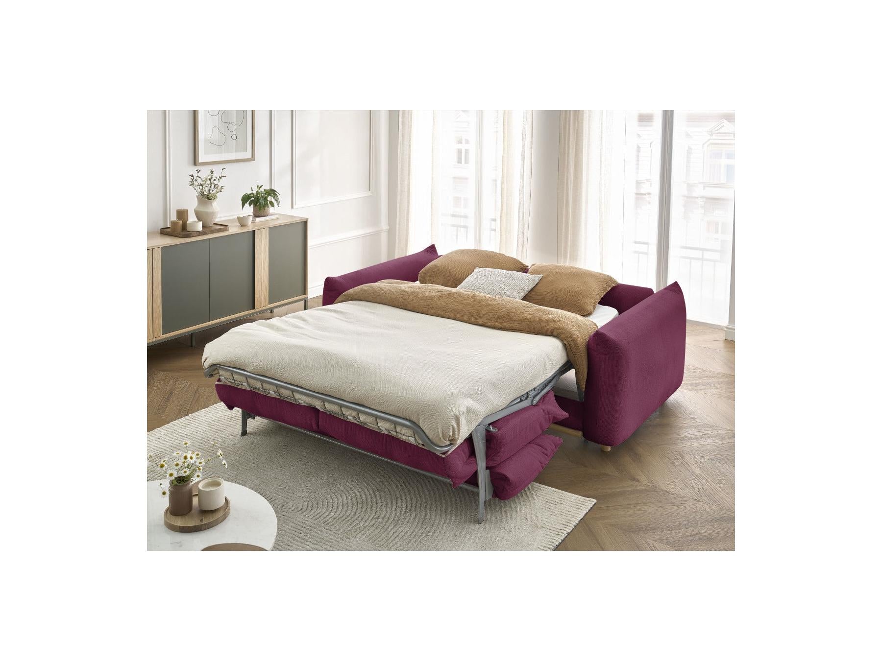 Ernest - Straight Sofa Bed with Express Opening - Smooth Fabric - 160X190