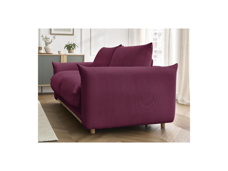 Canapé Droit Convertible Ouverture Express - Ernest - Tissu Lisse - 160X190