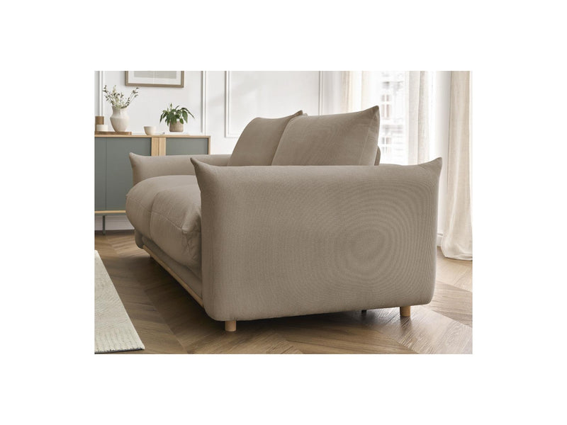 Canapé Droit Convertible Ouverture Express - Ernest - Tissu Lisse - 140X190