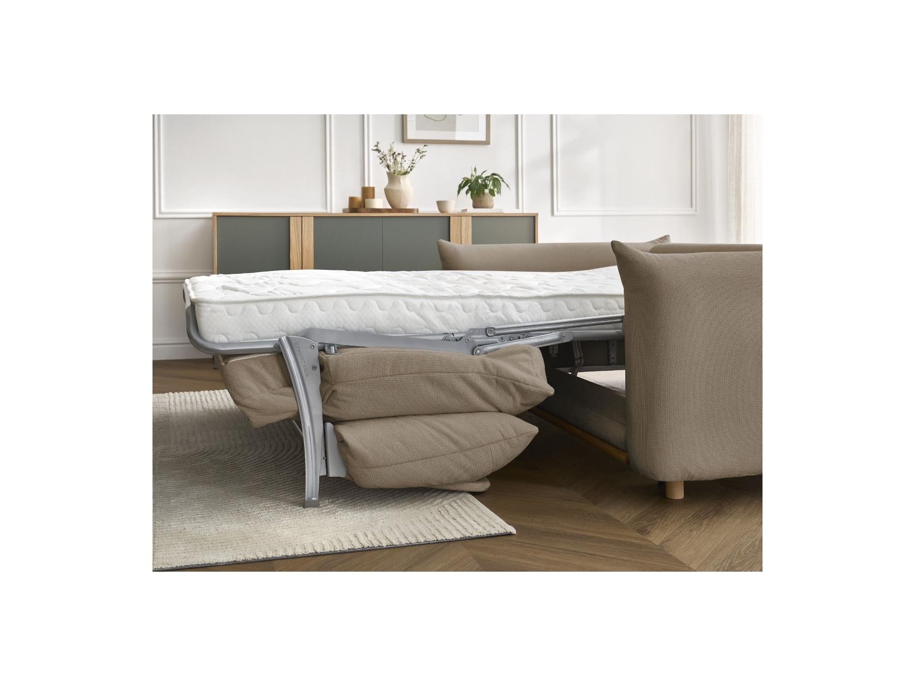 Ernest - Straight Sofa Bed with Express Opening - Smooth Fabric - 140X190