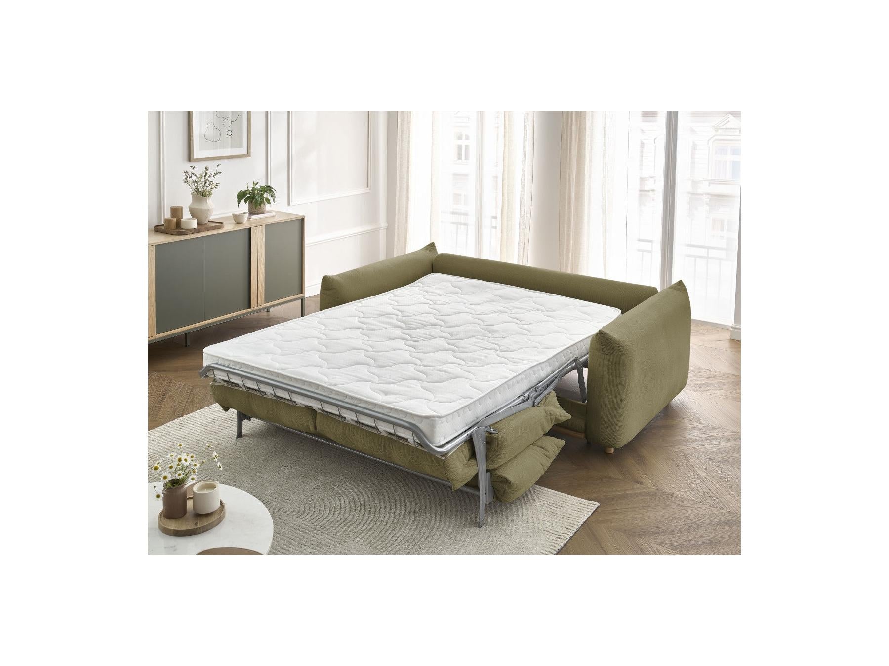 Ernest - Straight Sofa Bed with Express Opening - Smooth Fabric - 160X190
