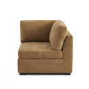 Canapé Droit Modulable 3 Pièces Billie - Tissu Chenille Écureuil