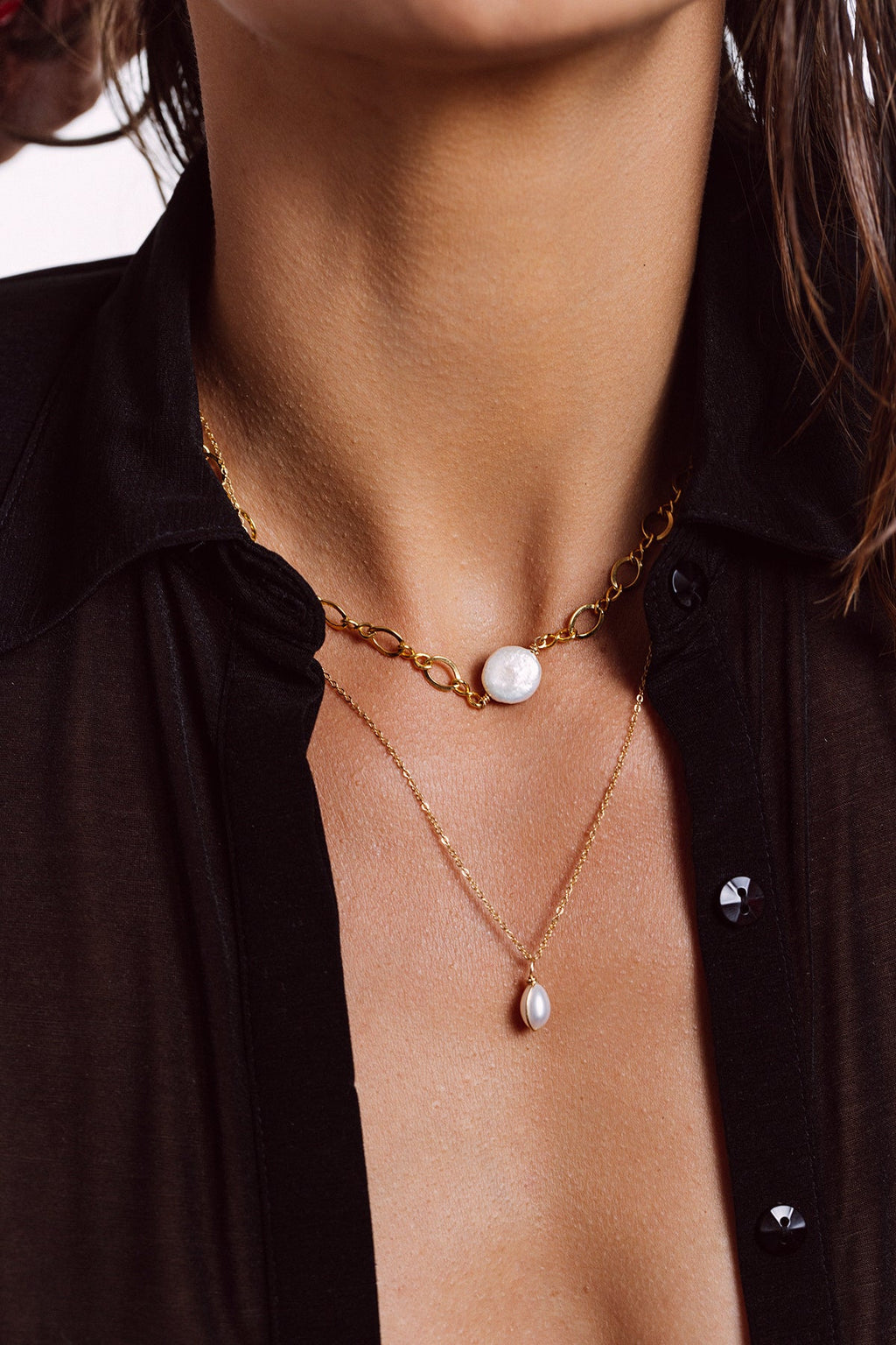 Pendentif Charm - Perle De Culture Enlacée