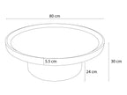 Gabriella - Table Basse D.80 Cm Bois Massif D'Acacia