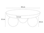 Aline - Table Basse D.90 Cm - Pieds Ronds