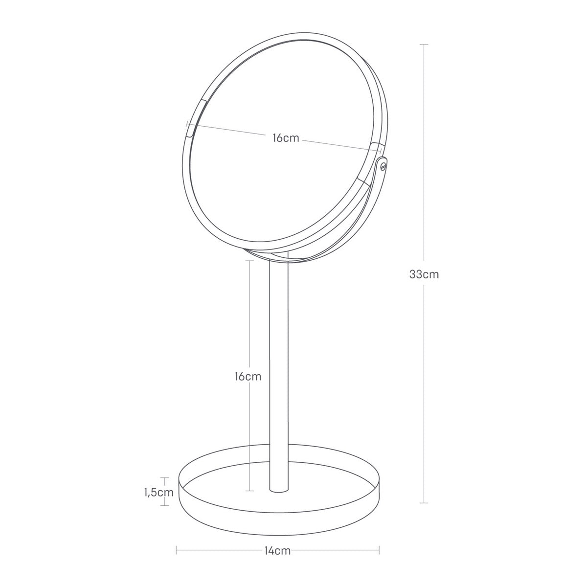 Soporte Para Accesorios Con Espejo - Tosca - Blanco